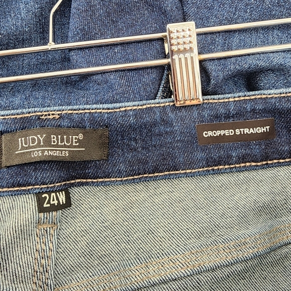 Judy Blue Joan High Rise Cropped Straight Raw Hem Ankle Slit Denim Jean… - Picture 8 of 13